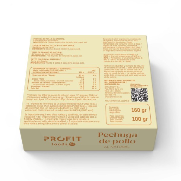 Pechuga de Pollo al Natural - 160 gr