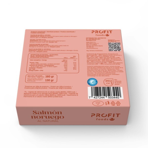 Salmon Noruego al Natural - 160 gr